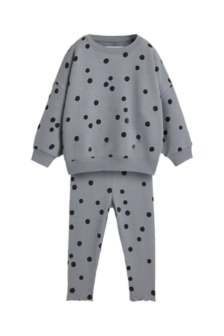 Felpa e leggings - Grigio scuro e nero