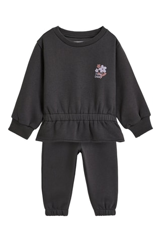 Felpa e pantaloni sportivi - Nero