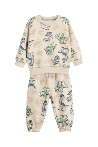 Felpa e pantaloni sportivi Jurassic World - Ecrù
