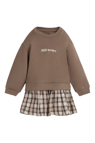 Robe trompe-l’œil - Marron