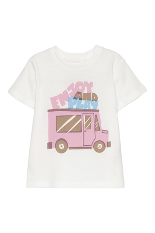 T-shirt et bermuda - Blanc et ciel