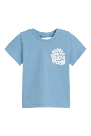 T-shirt et bermuda - Ciel et blanc