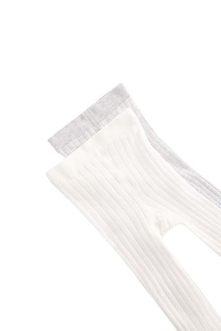 2 collant - Grigio chiaro melange ed ecrù