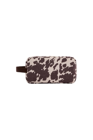 Trousse de toilette - Marron foncé et beige
