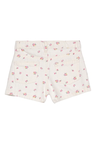 Shorts in jeans - Bianco e rosa