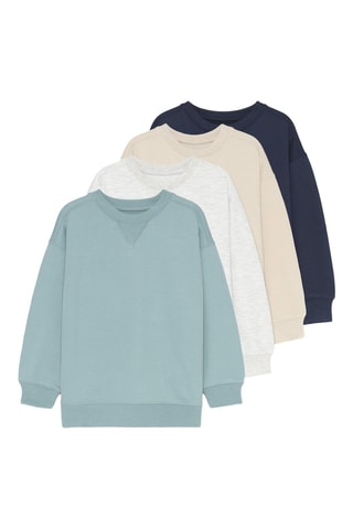 4 felpe - Verde acqua e grigio chiaro