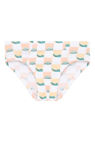7 slips - Gris clair chiné, jaune et blanc