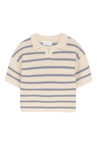 Polo - Ecrù e grigio chiaro