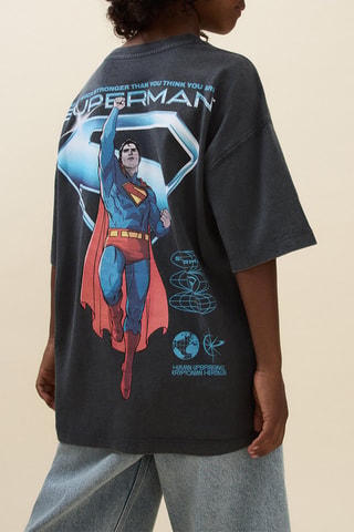 T-shirt Superman La Ligue des Justiciers DC Comics - Anthracite
