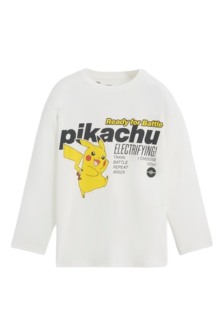 T-shirt Pikachu Pokémon - Blanc