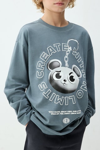 T-shirt - Bleu-gris