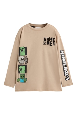 T-shirt Creeper Minecraft - Beige