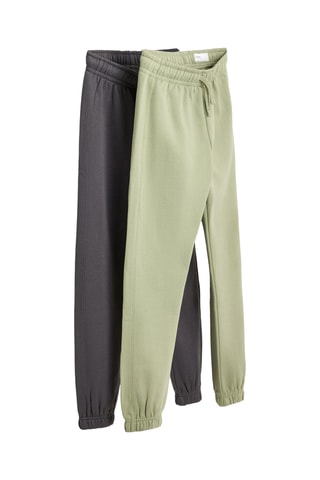 2 joggings - Anthracite et vert clair