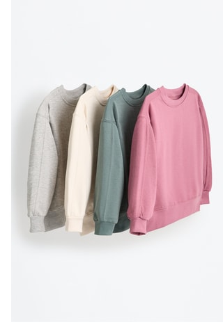 4 sweats - Gris chiné et beige clair