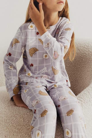 Pyjama en velours - Gris clair