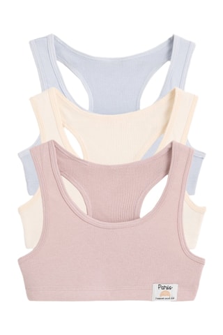 3 brassières - Rose et beige
