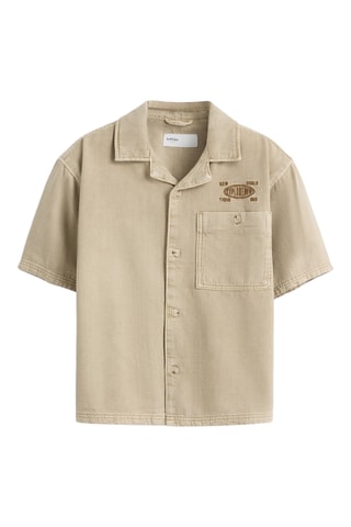 Camicia in jeans - Beige