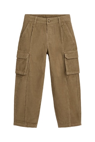 Pantaloni cargo in velluto - Marrone