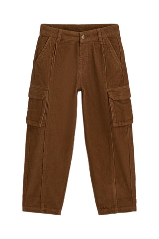 Pantaloni cargo in velluto - Marrone