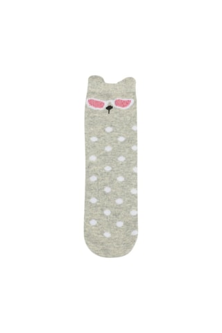 5 paires de chaussettes à oreilles Nude, ciel et gris chiné