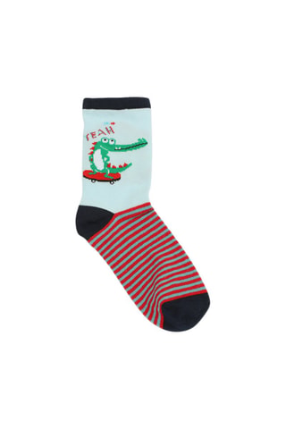 5 paires de chaussettes Vert, ciel et anthracite chiné