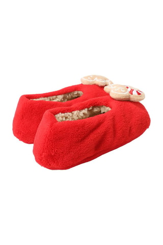 Chaussons fourrés Rouge