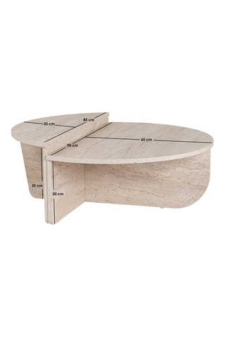 2 tables gigognes Orion - 90 x 30 x 60 / 85 x 35 x 30 cm