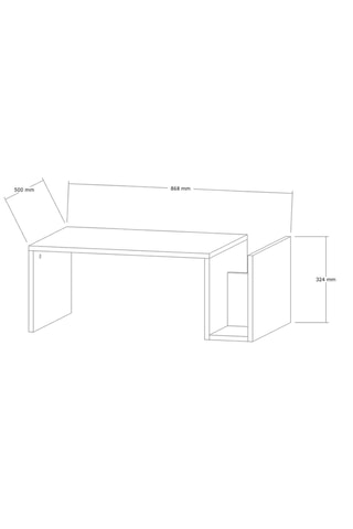 Table basse Memo - 86,8 x 32,4 x 50 cm