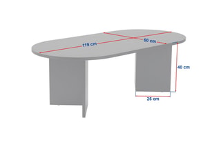 Table basse Sable - 119 x 40 x 60 cm