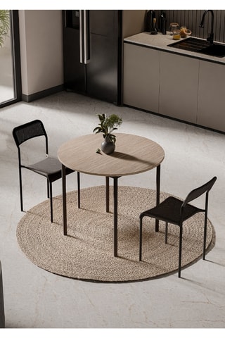 Table et 2 chaises - 89 x 76 x 89 cm