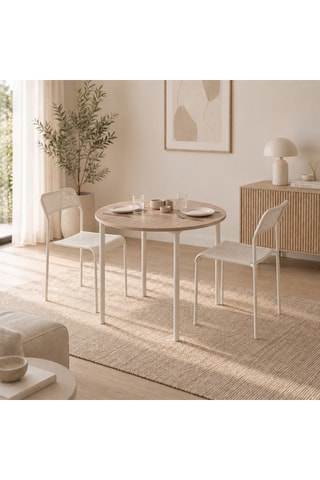 Table et 2 chaises - 89 x 76 x 89 cm