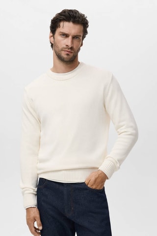 Pull-over en maille fine - Blanc