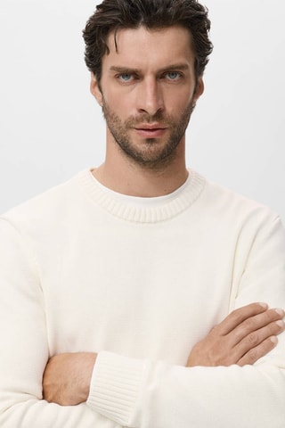 Pull-over en maille fine - Blanc