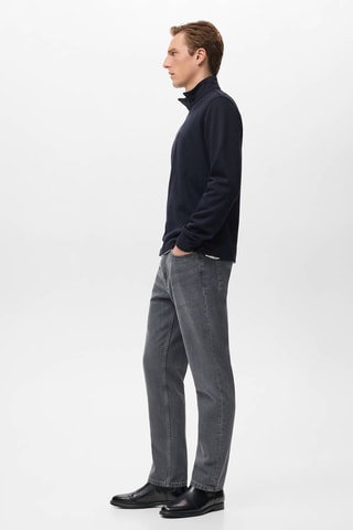 Sweat zip coupe normale - Bleu