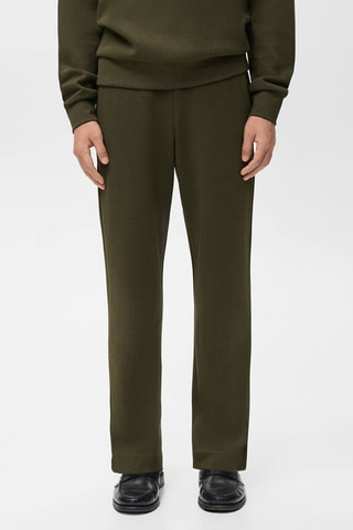 Jogging coton taille élastique - Vert