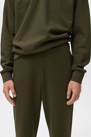 Jogging coton taille élastique - Vert