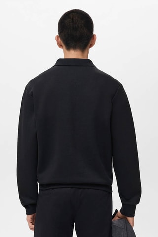 Sweat-shirt polo regular-fit - Noir