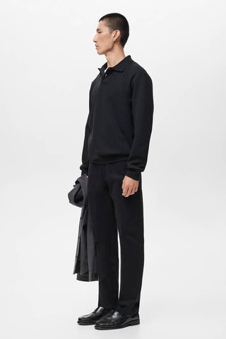 Sweat-shirt polo regular-fit - Noir