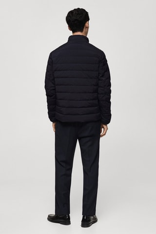Veste matelassée rembourrage plumes - Bleu