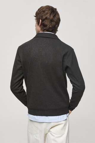 Polo regular-fit tissu sweat-shirt - Gris