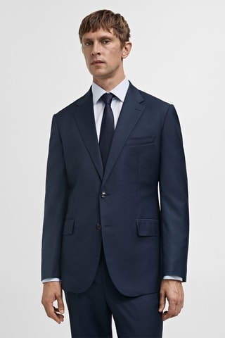 Veste costume Venecia 100 % laine vierge - Bleu