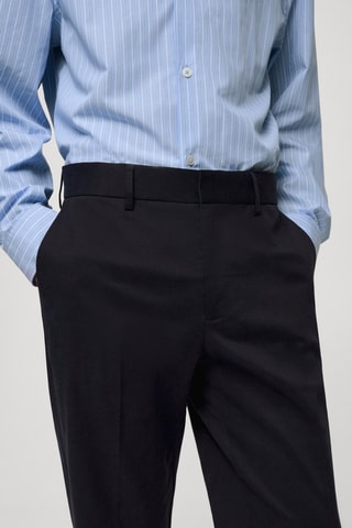 Pantalon regular-fit coton Tencel - Bleu