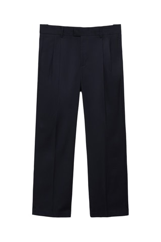 Pantalon regular-fit pinces - Bleu