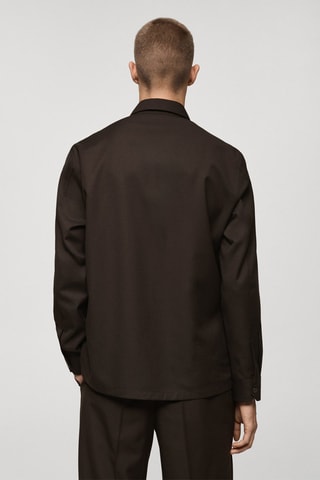Surchemise regular fit poches - Marron