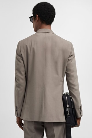 Veste costume laine froide slim-fit - Beige