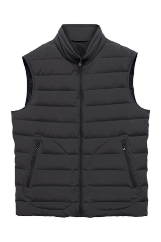 Gilet matelassé rembourrage plumes - Gris