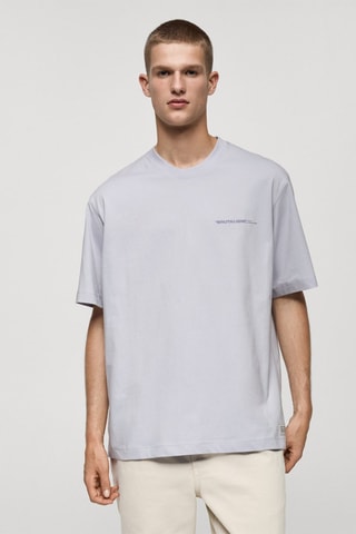 T-shirt 100 % coton texte - Violet