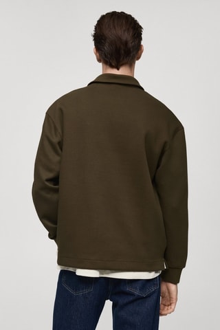 Sweat-shirt polo relaxed-fit - Kaki
