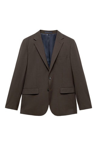 Veste costume laine infroissable - Marron