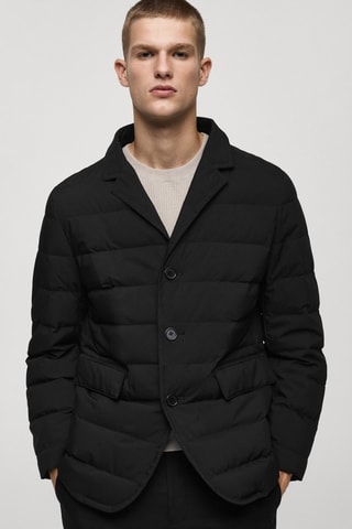 Veste résistante à l'eau rembourrage plumes - Noir